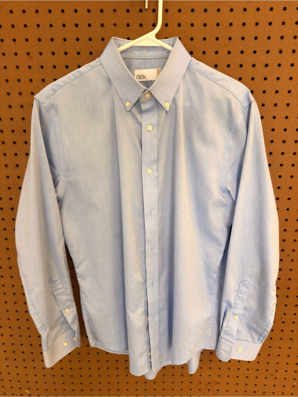 Nordstrom Rack Light Blue Oxford Button Down Dress Shirt Men's 15.5 32/33